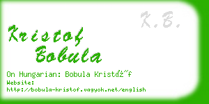 kristof bobula business card